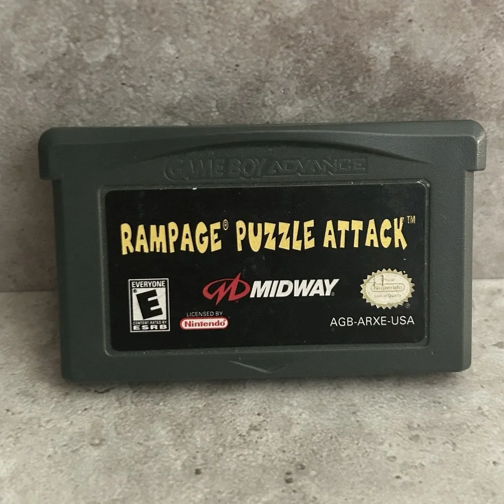 Rampage Puzzle Attack (Nintendo Game Boy Advance, 2001) Case Included
